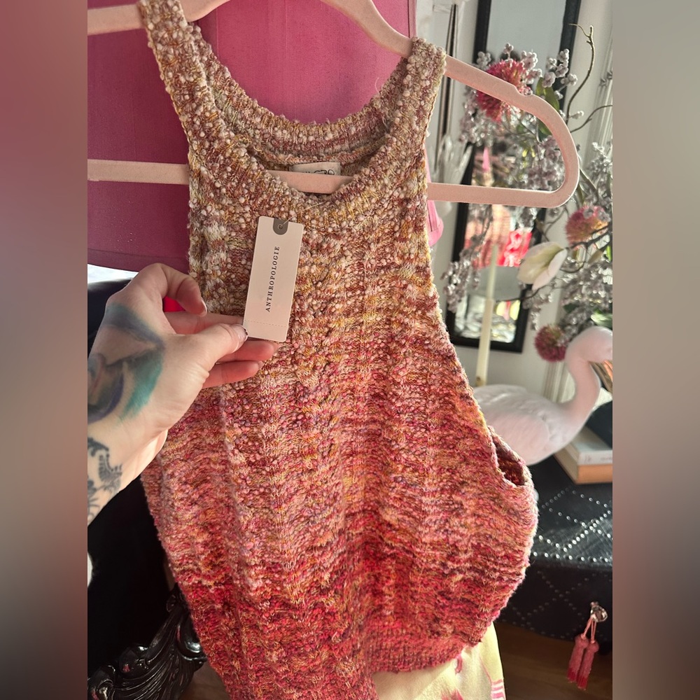 NWT Anthropologie Pilcro Cable Knit Halter Sweater $128 MSRP - Picture 11 of 12